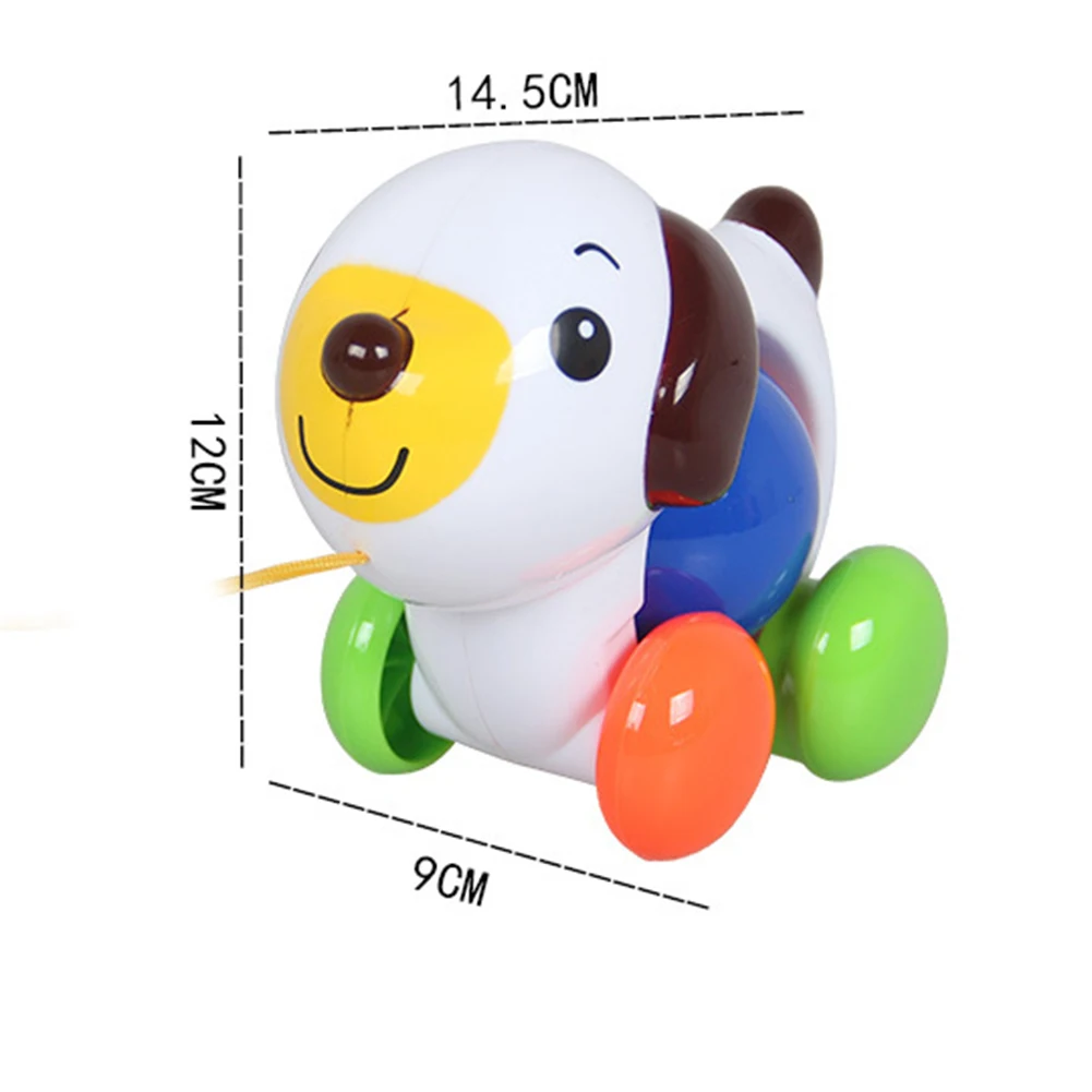 

Baby Rattles Pull rope Dog Animal Hand Shaking Bell Car baby educational learn walking toy Rattles Toys Music Handbell for Kids