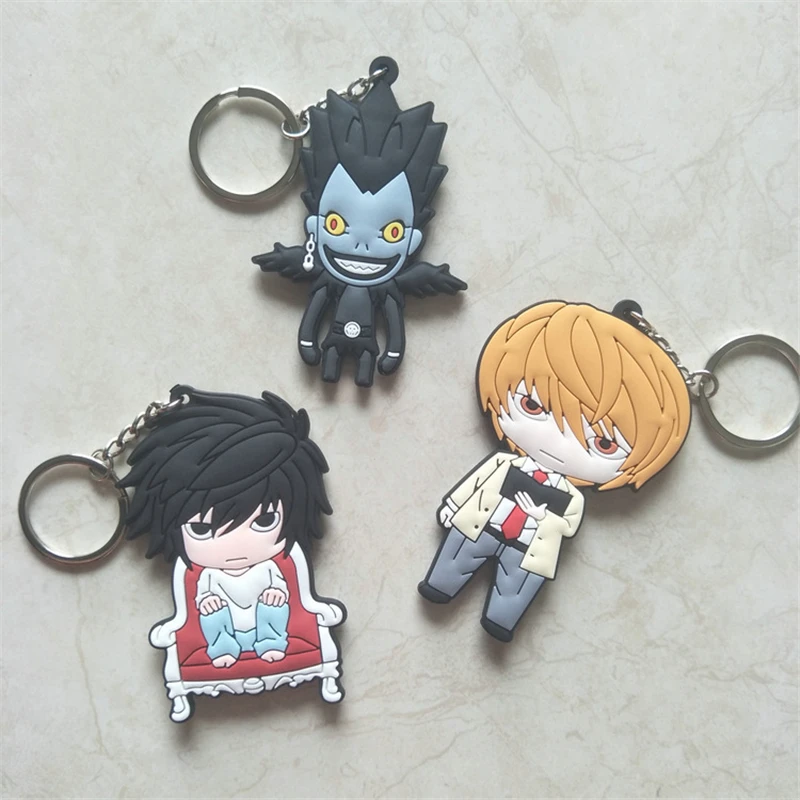 

Anime DEATH NOTE Yagami Light Killer Ryuk Key Chains Keychain Cosplay PVC Pendant Keyring Accessories Prop