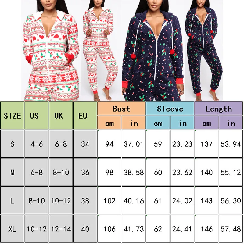 

New Women Casual Home Holiday Hooded zipper Up Drawstring Romper Jumpsuits Christmas Pajamas Ladies outfit Sleepwear