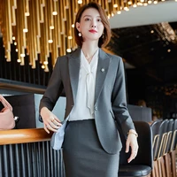 korean autumn professional clothes for women office attire women work suits for women womens suits tibetan blue%ef%bc%88jacketpants%ef%bc%89