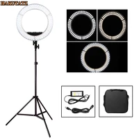 42w wide band voltage digital photographic studio ring light 3200k 5500k with led camera photo dimmable led lighting with tripod