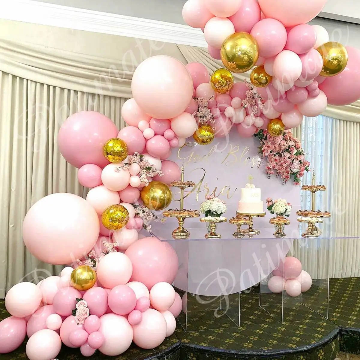 Macaron Pink Balloon Garland Arch Kit Wedding Birthday Party Decoration Kids Globos Rose Gold Confetti Latex Ballon Baby Shower