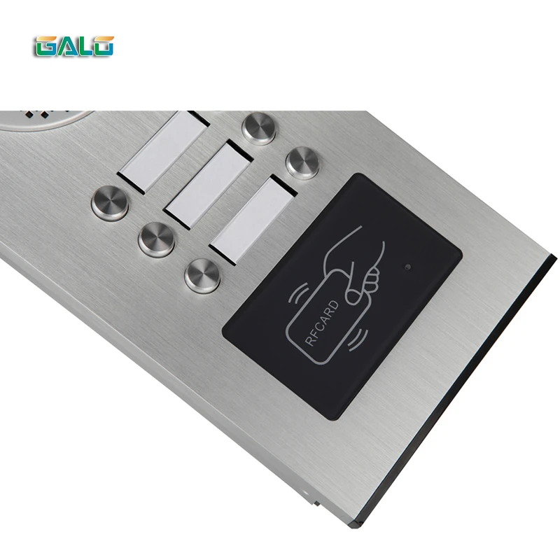 

Wired Home 7 Inch TFT Color Video Intercom Door Phone System RFID Camera Metal 700TVL with 2/3/4 Monitor for Multi Apartments