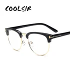 Оправа для очков Мужская и женская COOLSIR, в стиле ретро, с прозрачными линзами
