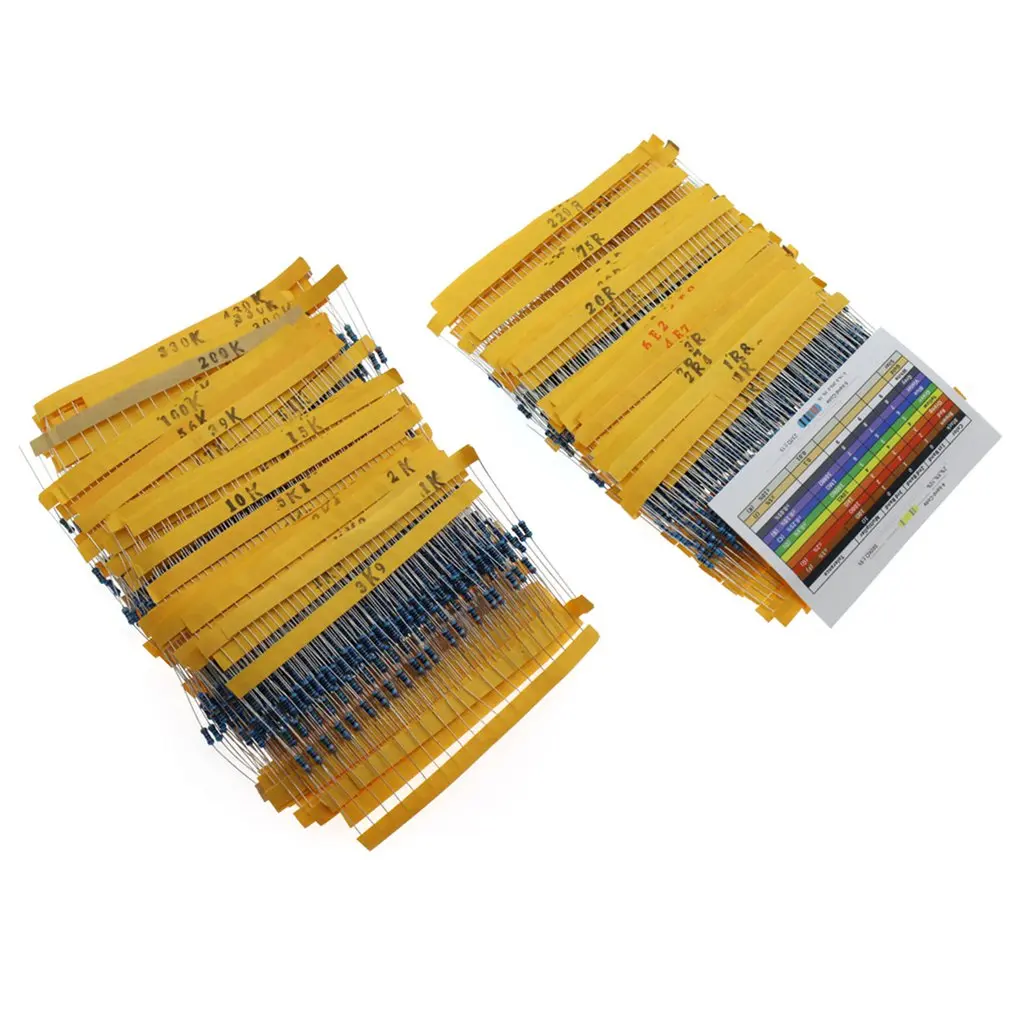 

3120pcs Metal Film Resistor Assortment Kit 156 Resistance Values 1 Ohm To 10M Ohm 1 / 4W 1% Electronic Components