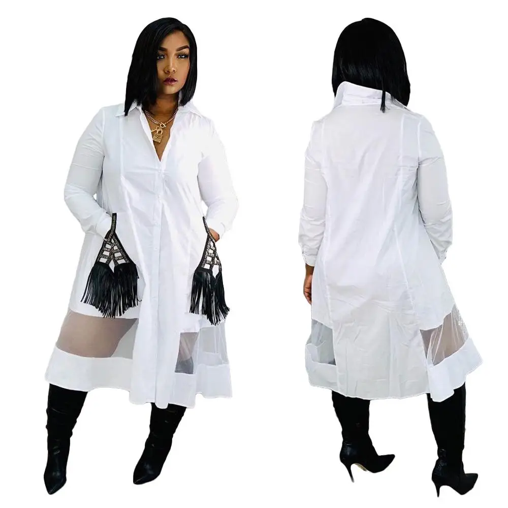 Весеннее Новое Стильное сексуальное повседневное белое свободное