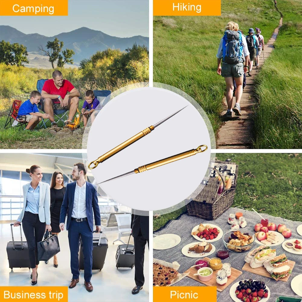 Титановая зубочистка для повседневного использования на открытом воздухе