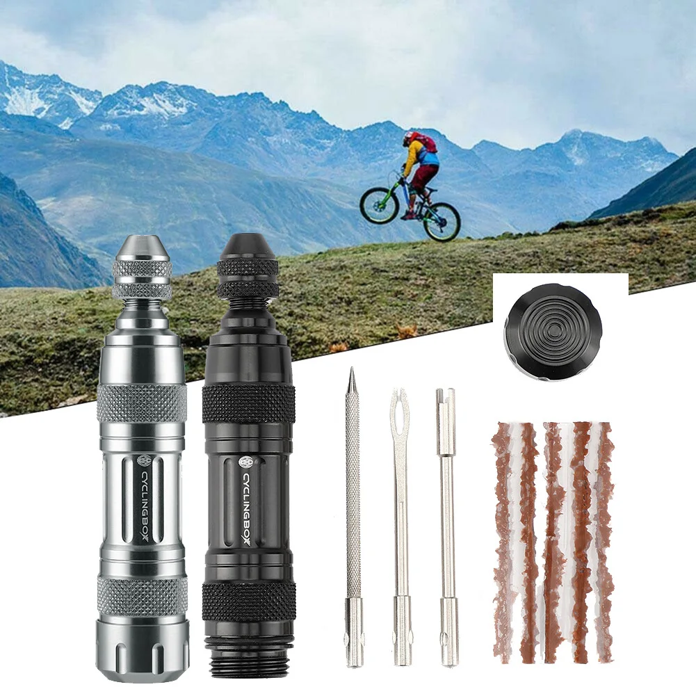 

1PC Aluminum Alloy Tubeless MTB Tyre Puncture Repair Kit Bike Puncture Repair Tool Maintenance Set Tire Repair Tools