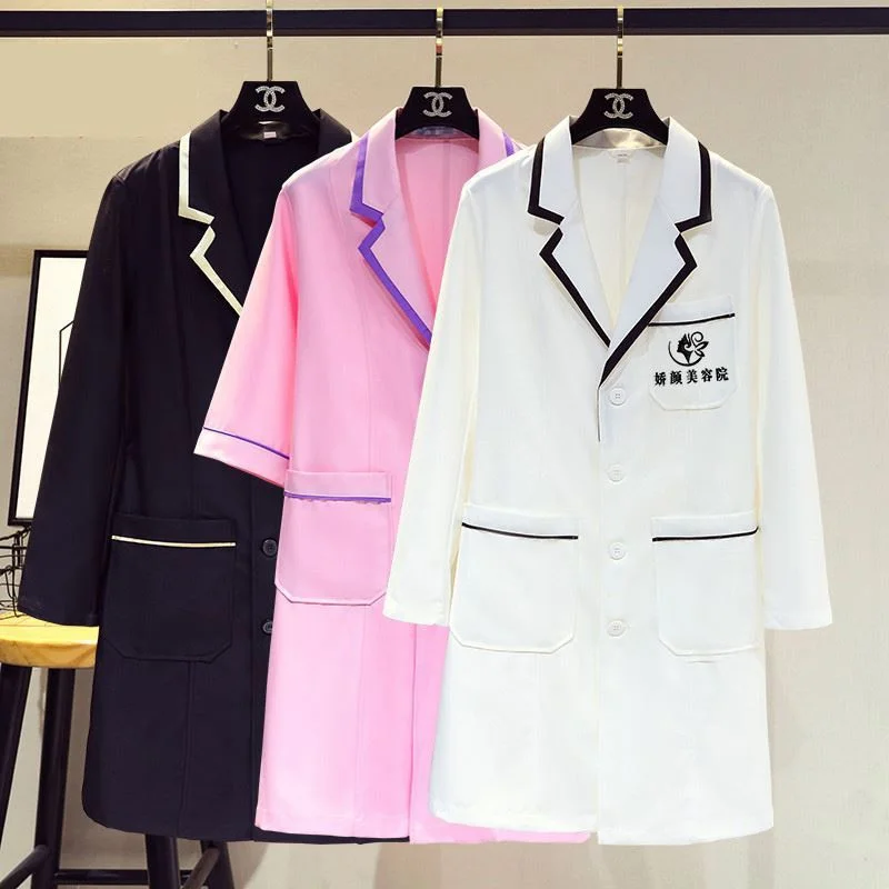 Модная кожаная Рабочая одежда для менеджеров спа-форма scrub форма белого цвета