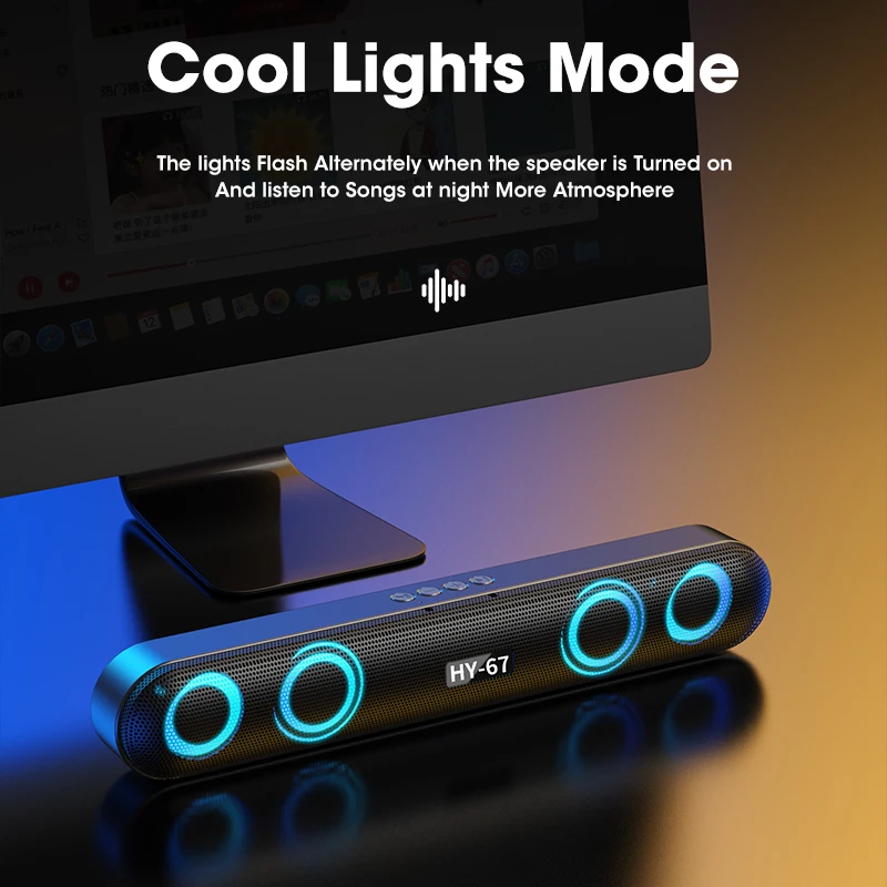 

Wireless Bluetooth Speaker Home Sound Amplifier Speaker Subwoofer FM AUX TF USB Speakers for Computer Notebook TV Audio Speaker