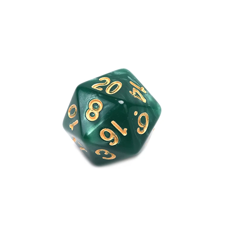 GG 1 шт. прочные перламутровые D20 кости акриловые 20 сторонние кости для настольной игры - Цвет: GG
