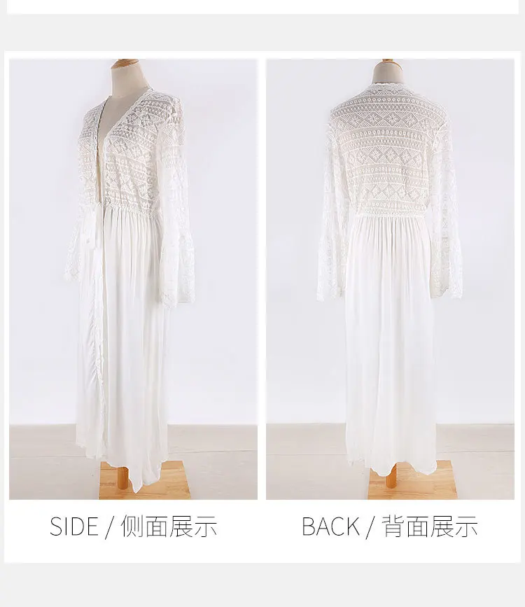 

Plage Pareo De Women's Beach Tunic Coverup Swimming Suit For Women Dresses Capes On Swimsuit Lace Embroidered Cotton Combo Sexy
