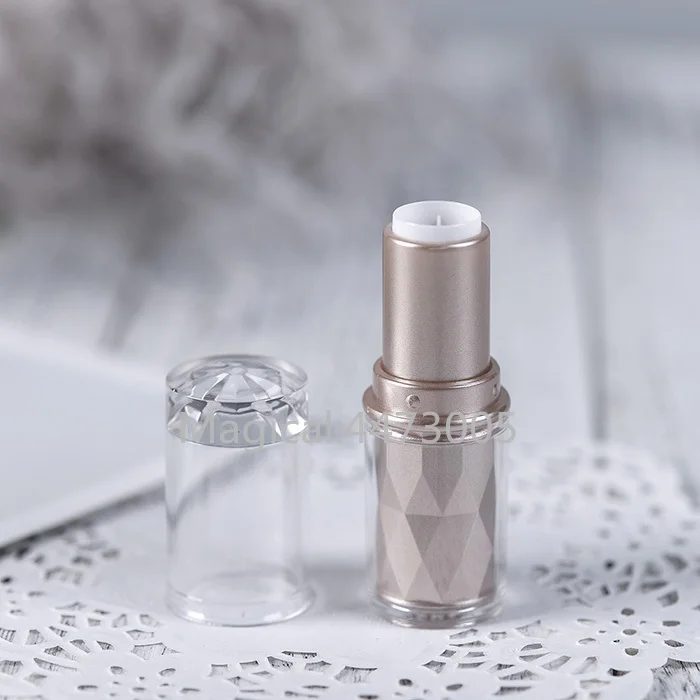 

10/30/50pcs Matte Gold Trasnparent Shiny 12.1mm Empty Lipstick Tube Lip Balm Container Cosmetics Refillable Lipstick Shell