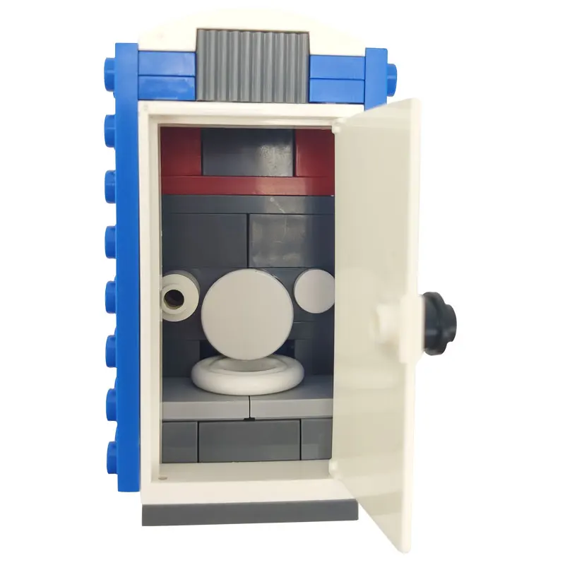 Блокировочные городские блоки модели общественных туалетов игрушки создатели