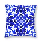 Декоративная наволочка Azulejo, голубая наволочка для дивана, двусторонняя печать, подушка 