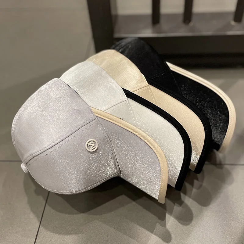 

New Silk Double Color Collocation Matching Women's Hat Korean Street Fashion All-match Hat Outdoor Casual Women's Baseball Cap