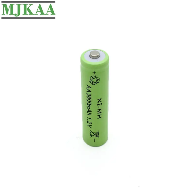 MJKAA 8 шт AA 3800mAh Ni MH 1 2 V аккумуляторная батарея 14 мм * 50 никель металл гидридные