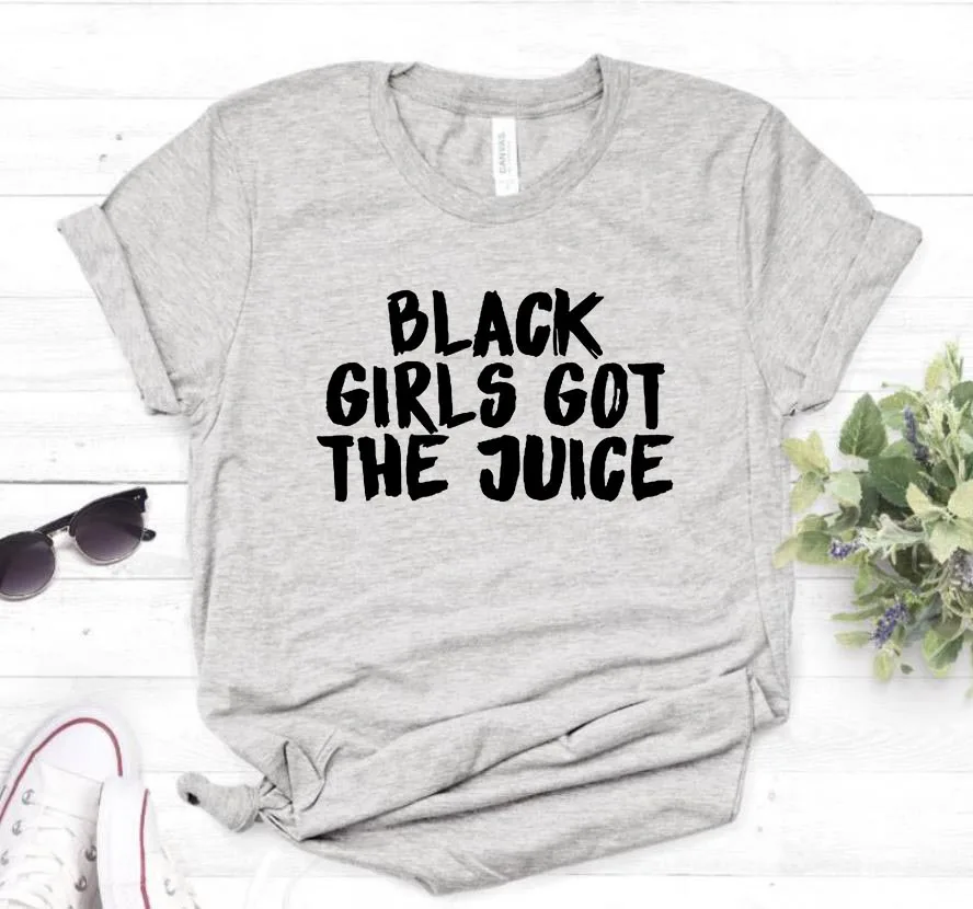 Черная женская футболка с надписью got the juice, хлопковая повседневная забавная футболка для девушек, 6 цветов, прямая поставка Z-886 - Цвет: Серый