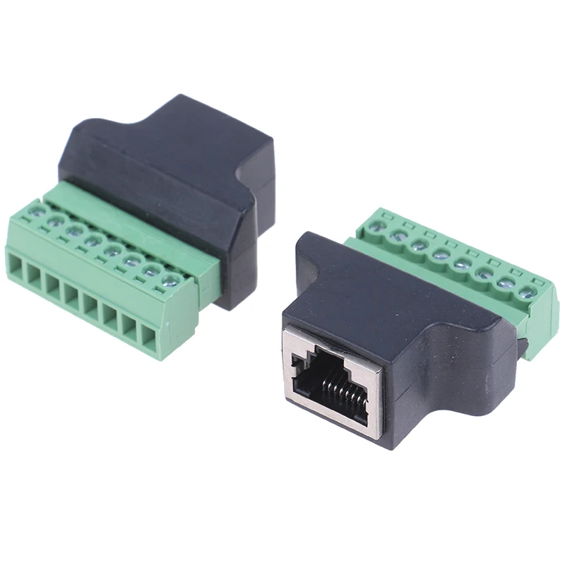 RJ45 To Screw Terminal Adaptor Female 8 Pin Connector Splitter For CCTV DVR Accessory | Автомобили и мотоциклы