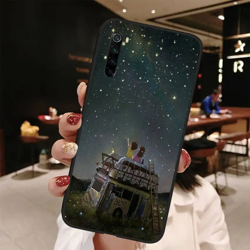 

Good Night Phone Black Case Back Shell For Xiaomi Note Max Mi 3 7 8 9se Redmi 7 7a 8 8t 9 10 Pro Lite Cases Cover