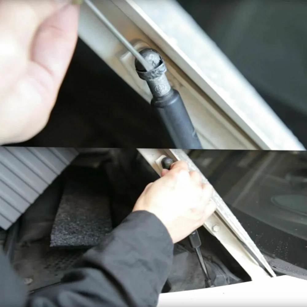 1 пара Черная Нержавеющая Сталь Передняя капот подъемные стойки поддержка шок