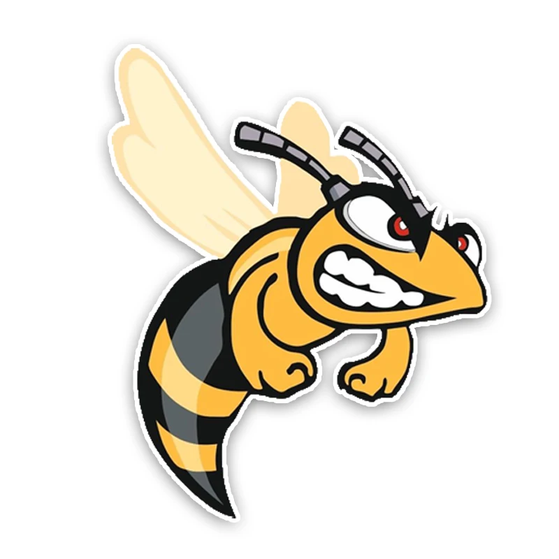 

Interesting Lovely Angry Cartoon Hornets Colored Car Sticker Motorcycle Decals Waterproof Windshield Decals PVC 13cm X 16cm