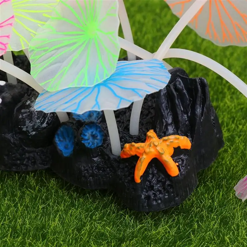 1 Set Aquarium Plants Artificial Silicone Fish Tank Decor Aquatic Fake For Living Room Home Bedroom | Дом и сад