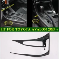 stalls gear shift gearshift box panel decoration cover trim for toyota avalon 2019 2022 carbon fiber look auto accessories