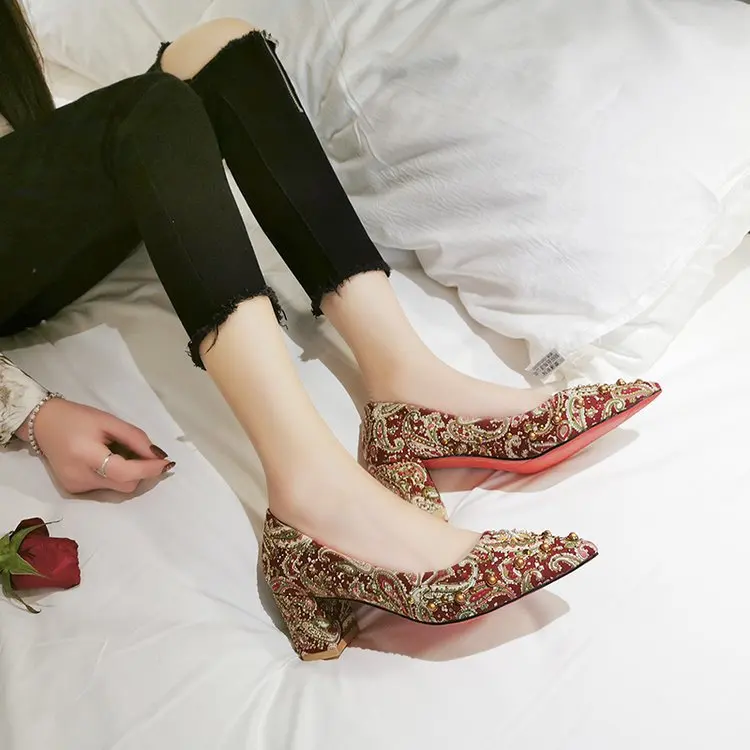 2020 Одежда высшего качества с шелковым принтом женские туфли-лодочки женская