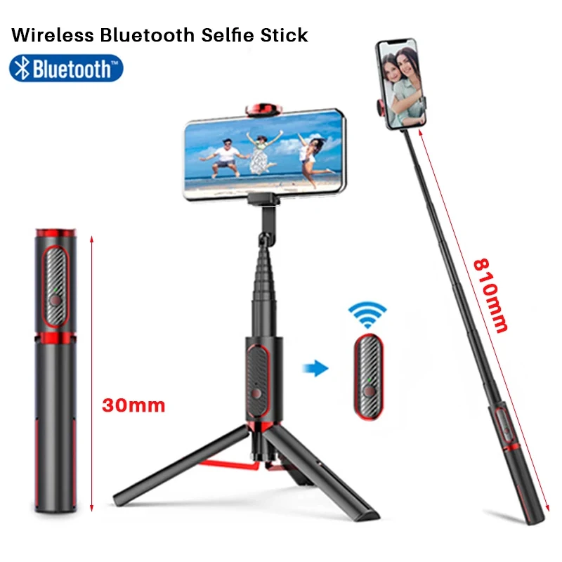 

Wireless Bluetooth Selfie Stick Tripod Foldable Tripod Monopods for IPhone 12 Pro Max 12 Mini with Remote Control