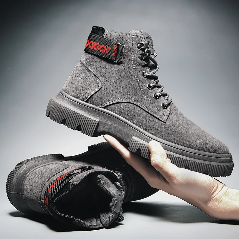 Осенне зимние ботильоны мужские Ботинки martin классические ботинки Челси в