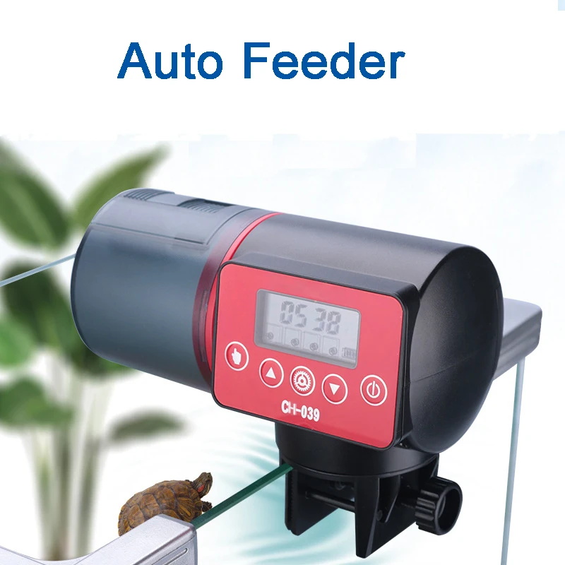 Кормушка для Рыб автоматический электрический пластиковый таймер в виде рыбы