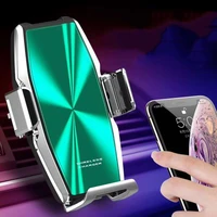 15w car wireless phone charger automatic clamp qi fast charge holder for iphone 12 11pro max 11pro 11 for samsung s10 note 10