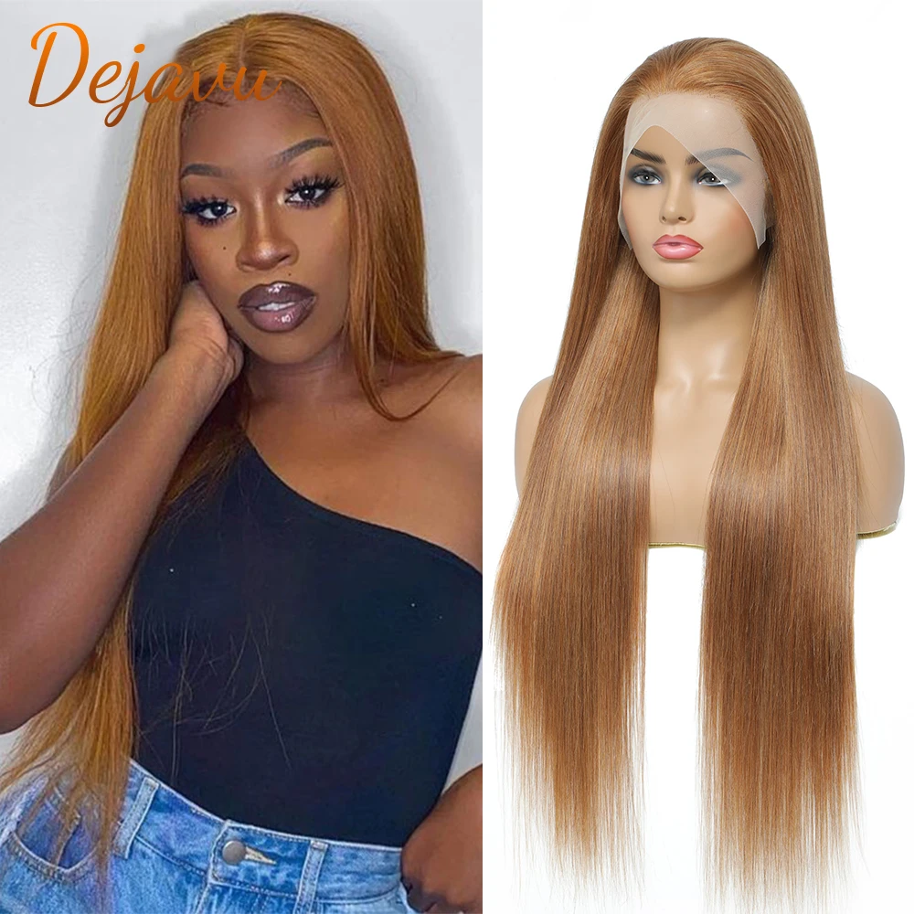 

Парики из человеческих волос среднего коричневого цвета, прямые парики на сетке спереди, предварительно выщипанные волосы, 13x4, парик на сет...