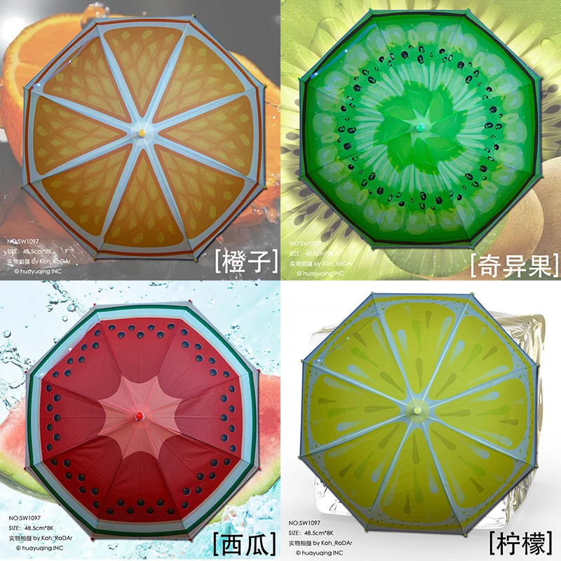 Креативный детский зонт с фруктами ветрозащитный для детей и девочек мальчиков