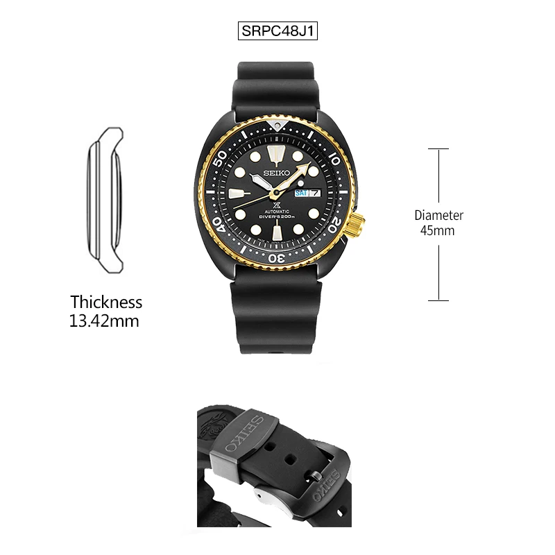 SRPC48J1 Seiko часы мужские ProPex Дайвинг стол воды призрак автоматические механические часы 200 метров водонепроницаемые спортивные мужские часы - Цвет: SRPC48J1