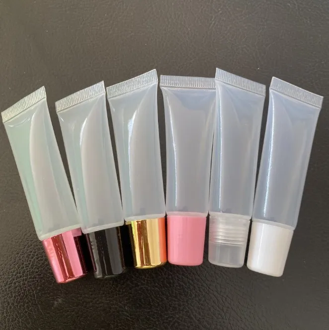 

Cosmetic Tubes Makeup Concealer Soft Box DIY Refillable Lipstick Lip Balm Tubes Empty Gold Lip Gloss Lip Glaze Squeeze Bottle