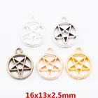 20 шт Подвески Круг звезды кулон яркий цинковый сплав подходит браслет ожерелье DIY Металлические Ювелирные изделия 6372