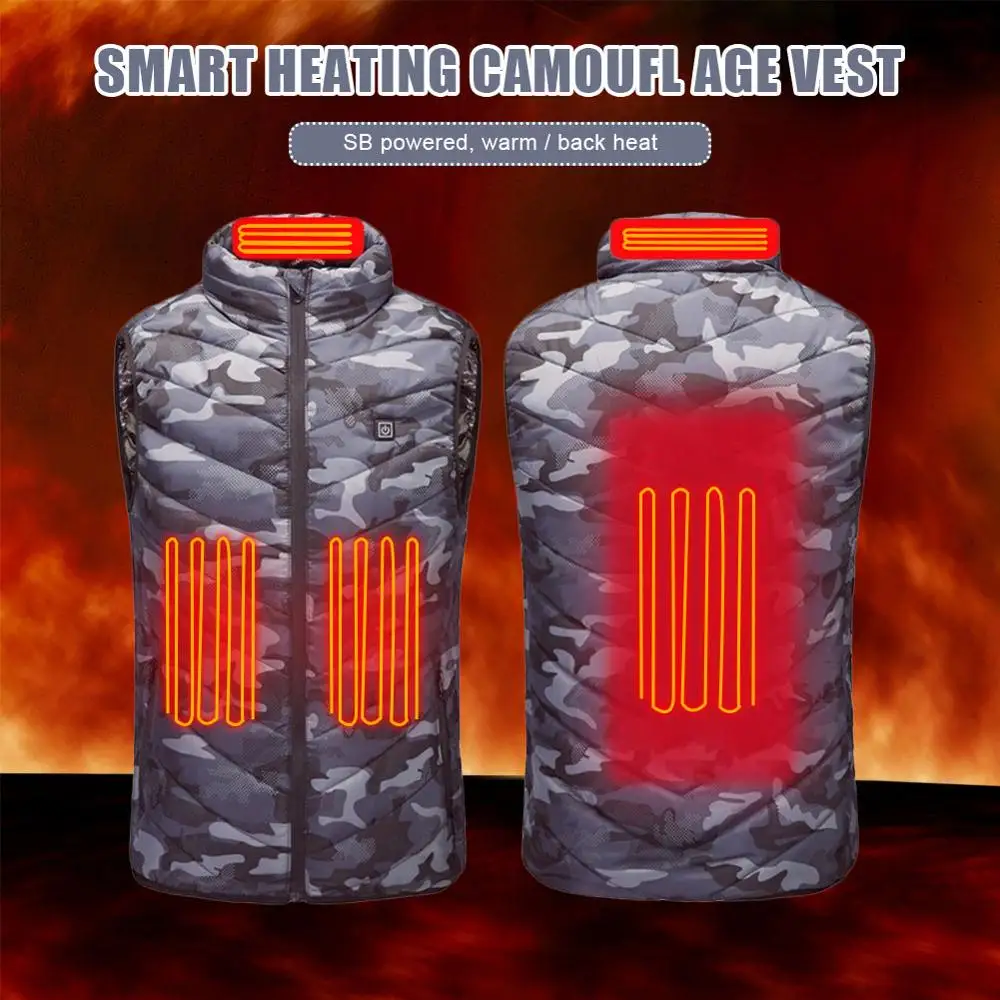 Теплый жилет для мужчин и женщин 2020 моющийся теплый с зарядкой через Usb теплая