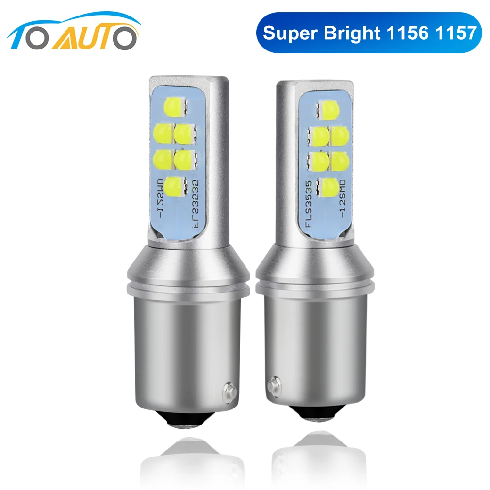 2 шт. BA15S P21W BAU15S 1156 1157 светодисветодиодный PY21W BAY15D P21/5 Вт R5W R10W сигнал поворота Стоп