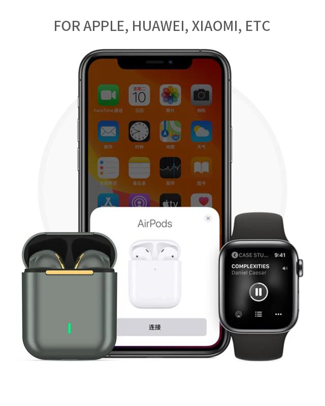 

TWS Fone Bluetooth Earphones HIFI Stereo True Headphones Earbuds In Ear Waterproof For IPhone Xiaomi Huawei Bluetooth Headphones