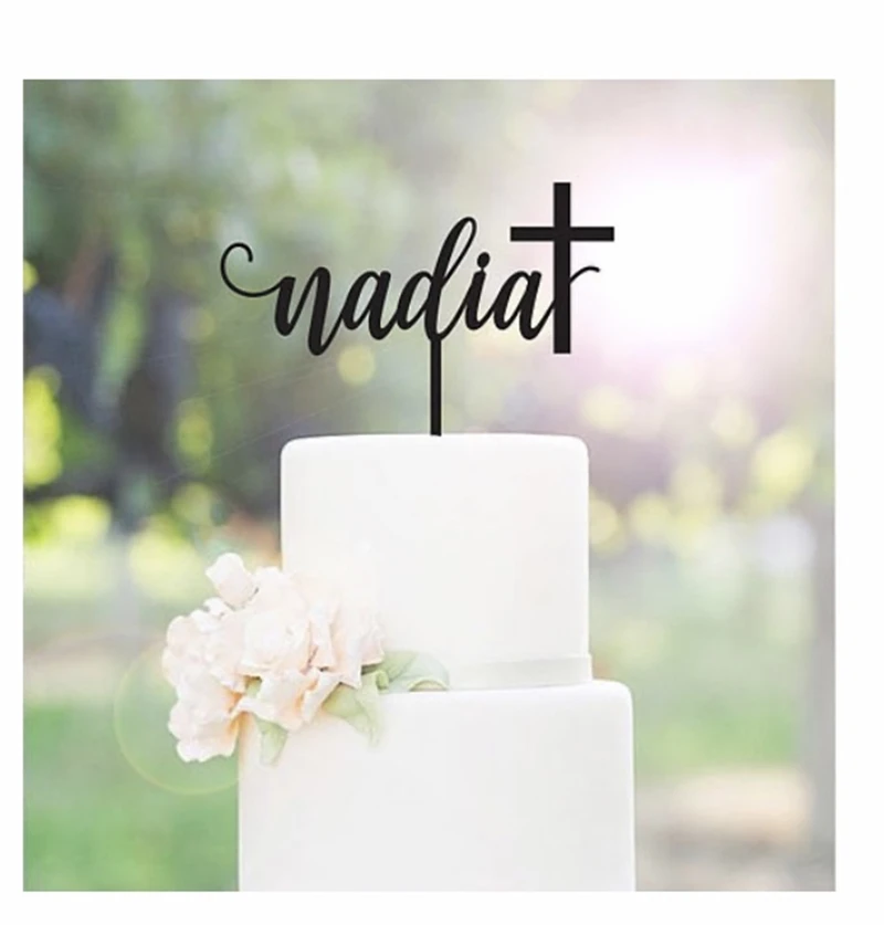 

Customized name birthday cake topper,Cross cake insert，Birthday wishes, Birthday party cake decorations，Birthday Gift