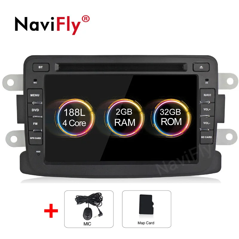 standard Navifly Русский Меню Android9.0 Android9.1 автомобильный Радио мультимедийный плеер для Dacia Sandero Duster Renault Captur Lada Xray2 Logan2 - Цвет: standard