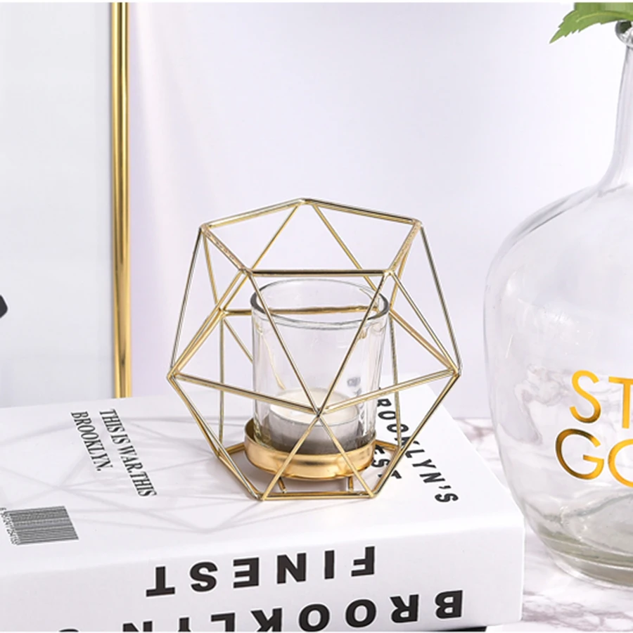 Нордический домашний декор свадебные декоративные подсвечники из нержавеющей