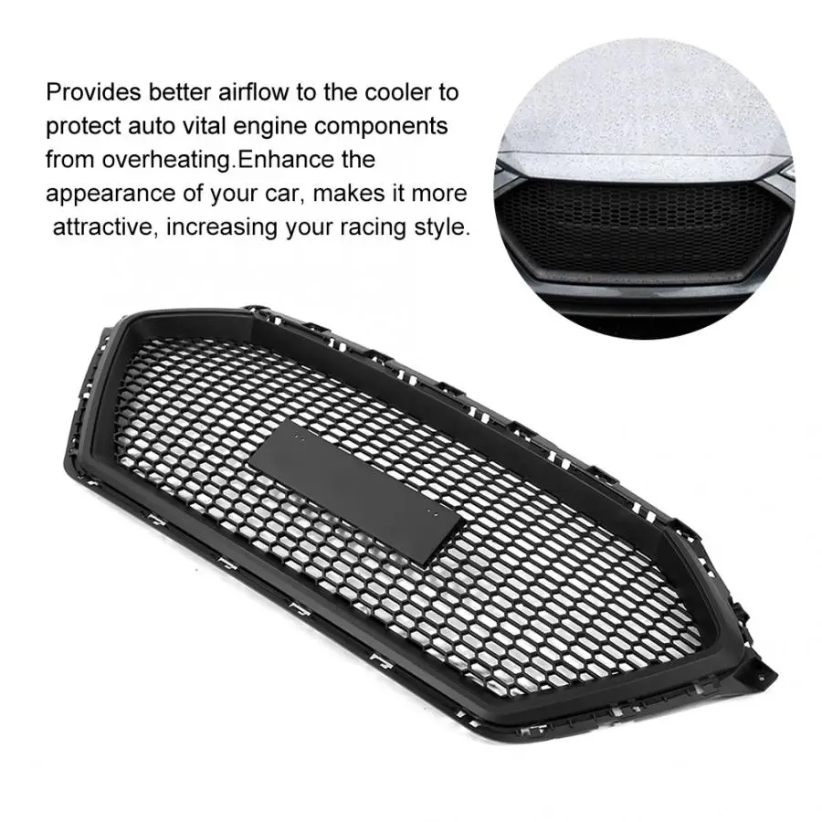 Автомобильный передний бампер гриль сетчатый капюшон передняя средняя решетка