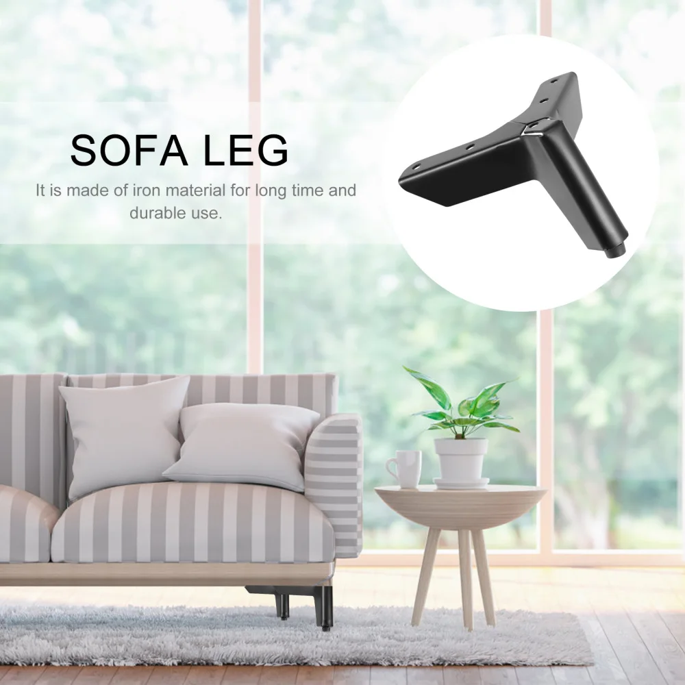 

4pcs Metal Iron Sofa Leg Home Cabinet Leg Bed Leg Furniture Support Feet