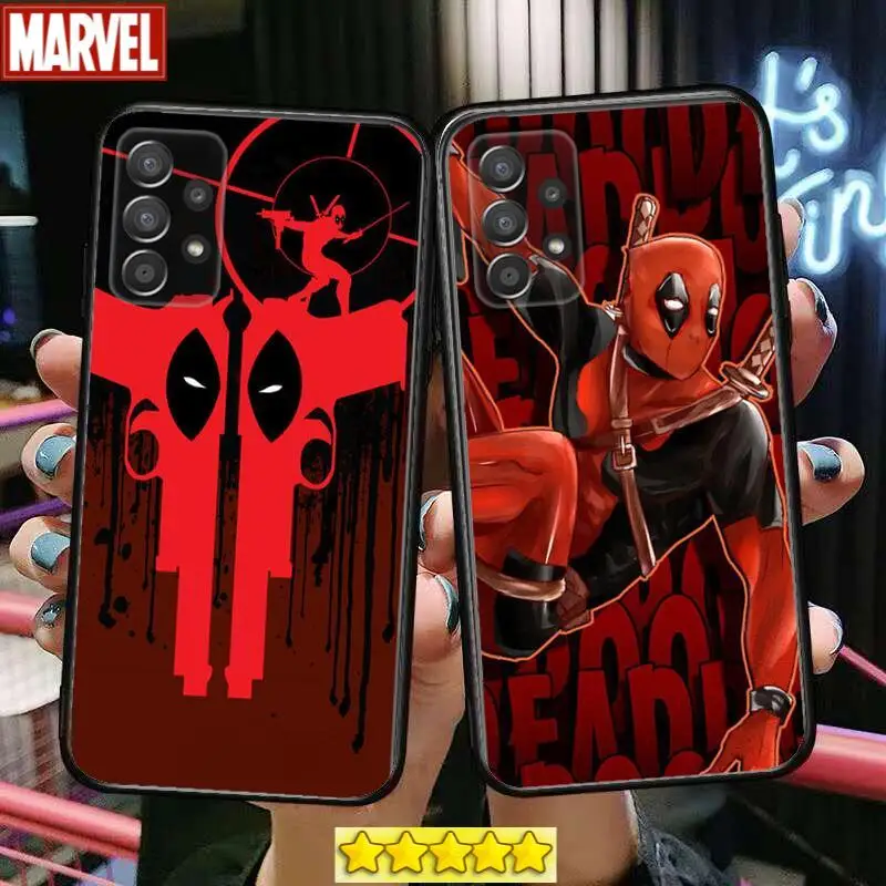 

Marvel Deadpool Phone Case Hull For Samsung Galaxy A70 A50 A51 A71 A52 A40 A30 A31 A90 A20E 5G a20s Black Shell Art Cell Cove