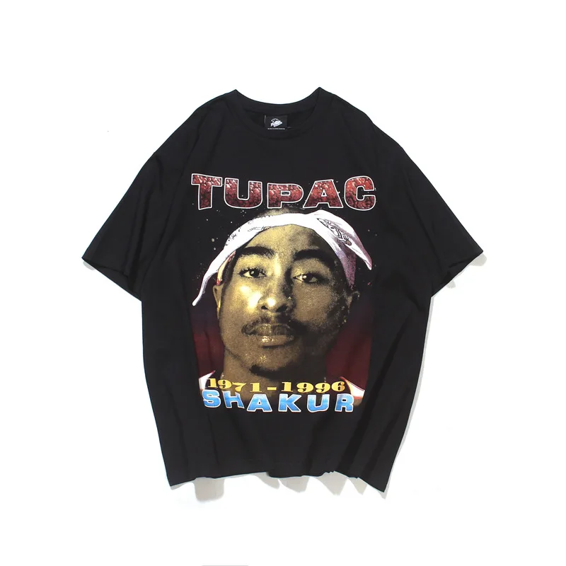 

Fashion brand oversized short sleeve rapper print men's casual high street hip hop LARGE T-SHIRT