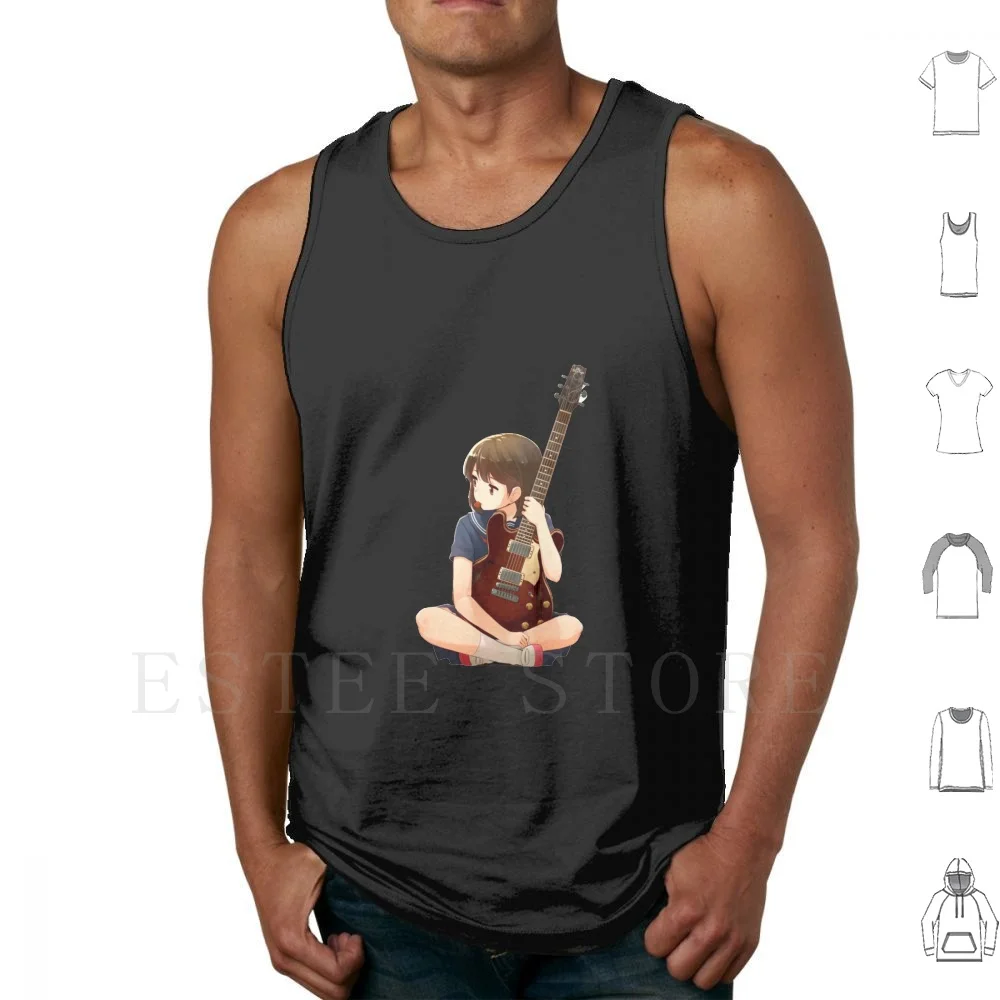 Черная пятница гитарист аниме забавные топы на бретелях жилет без рукавов манга