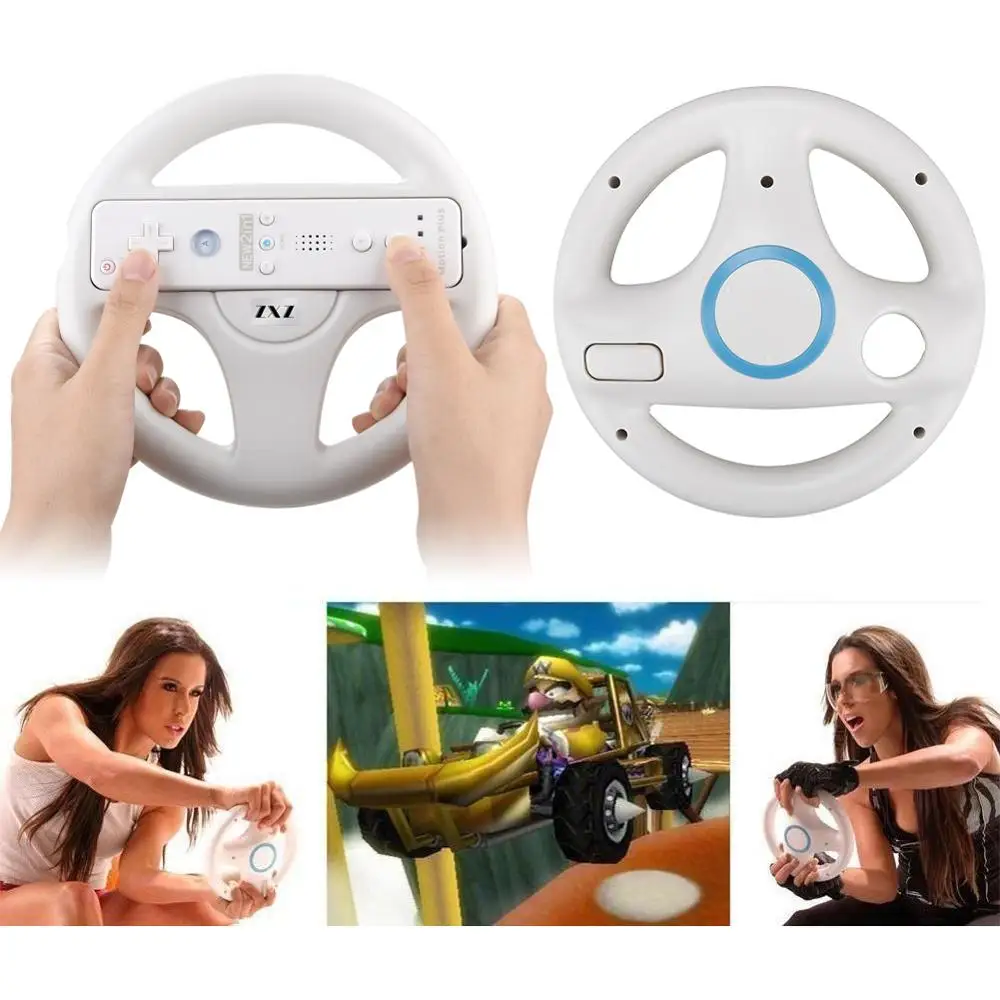 2 шт. игровой гоночный руль для Nintendo Wii Kart Игровой пульт дистанционного управления